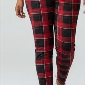 Torrid Red and Black Plaid Skinny Pants size 2X